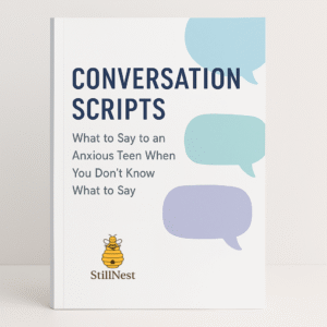 Parent Teen Conversation Scripts: What to say to an anxious teen when you don't know what to say.